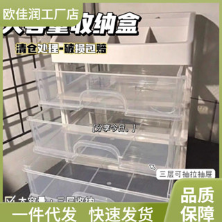 【新品推薦】桌面收納盒化妝品收納盒學生抽屜式置物架文具宿舍辦公桌整理神漚