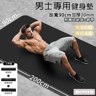 【臺灣熱賣】瑜伽墊 NBR瑜伽墊 男女通用瑜伽墊 加厚20mm加長加寬防滑地墊子初學者鍛鍊傢用運動健身墊