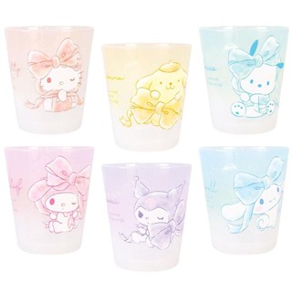 【現貨】小禮堂 Sanrio 三麗鷗 半透明無把壓克力杯 200ml (大蝴蝶結款) 酷洛米 美樂蒂 大耳狗