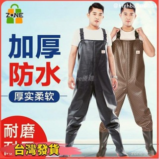 【臺灣發貨】【下水必備褲子】下水褲 半身雨褲 防水衣服男抓捕魚連身全身漁皮叉水衩褲子 加厚雨鞋 滑雪褲子3