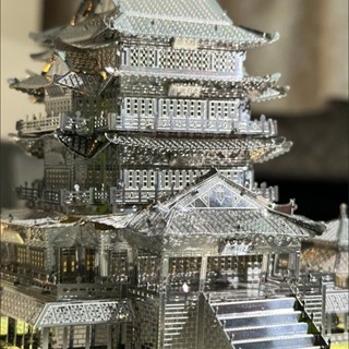 臺灣發貨 滕王閣模型3D金屬拚圖 DIY手工立體拚圖拚裝玩具 益智玩具 交換禮物 類樂高積木 建築模型 組裝積木