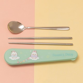 迪士尼Disney Ufufy系列 環保隨身餐具組-唐老鴨黛西 墊腳石購物網