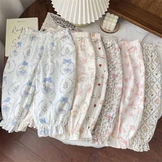 Mimo⭐女童寶寶卡通印花蕾絲蝴蝶結九分褲燈籠褲防蚊褲