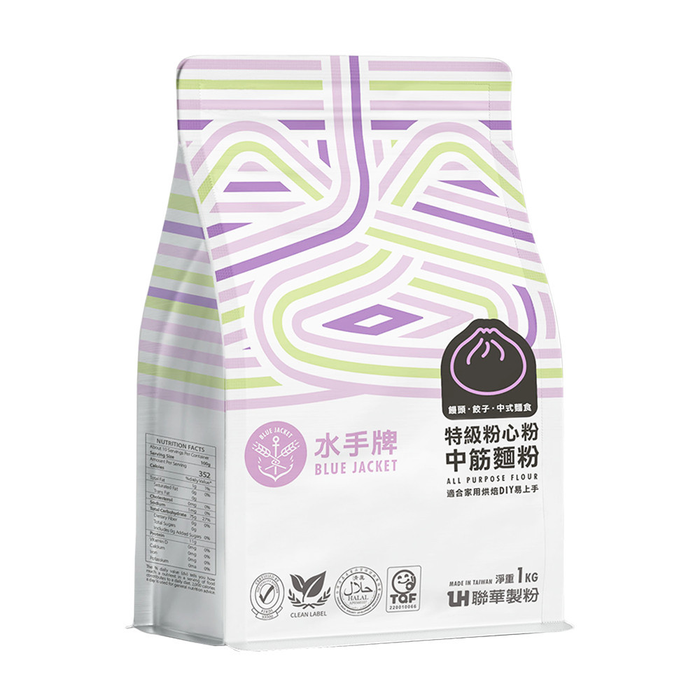 【聖寶】水手牌 特級粉心粉 中筋麵粉 - 1kg /包