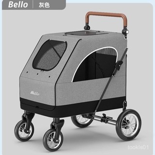 🔥新品上市🔥寵物推車 寵物拉桿包 狗包 折疊寵物車 L01G大型犬100斤寵物推車貓狗衕行大空間手推車可調節把手