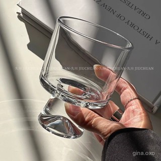 【桃園出貨】【30天熱銷3819件】高顔值玻璃杯飲料果汁杯喝水杯子ins風設計小眾高腳甜品杯咖啡杯