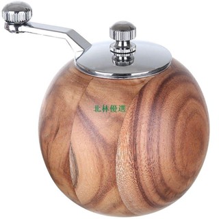熱賣 手搖磨胡椒粉研磨器木製黑胡椒粒粉碎工具粗細可調現磨花椒調料瓶259