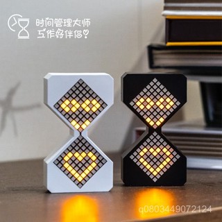 臺灣優選 【多彩燈光切換】led電子沙漏計時器 重力感應定時器 充電式潮玩桌搭擺件diy賽博朋克