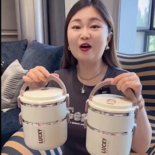 304不鏽鋼便當盒 保溫便當盒 不鏽鋼飯盒 真空保溫便當盒304不銹鋼飯盒保溫便當盒帶蓋上班族學生多層飯盒網紅高顏值餐盒
