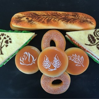 🥐BakeSphere烘焙🥐【粉篩模具】3寸 軟歐包麵包 撒粉模具 咖啡拉花 噴花模 糖粉篩 印花模裝飾 造型