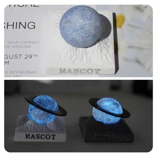【臺灣出貨+免運】【2888人好評】夜光中控臺創意擴香石擺件變色星球無火香薰車內車載精油禮盒裝