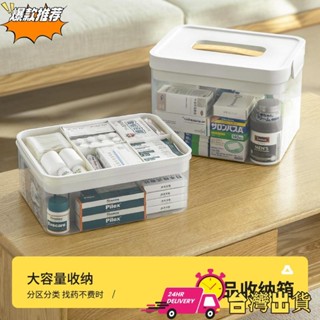 【限時特賣】藥箱收納盒 家用醫藥急救箱 透明大容量藥品收納箱 便攜式醫用盒雙層