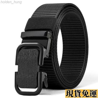 🚚臺灣出貨🚚 尼龍帆布腰帶自動扣休閑百搭男士皮帶加厚加長學生軍訓牛仔褲褲帶