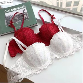 💖【臺灣賣家】法式性感蕾絲內衣女 無痕透氣美背 薄墊 收副乳 軟鋼圈聚攏上託 舒適 流行內衣a