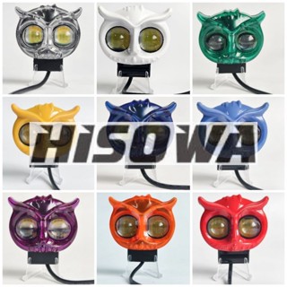 【臺灣出貨+免運】機車車燈 電動車燈led超強光亮9V-60V彩色貓頭鷹燈爆閃前置【1】