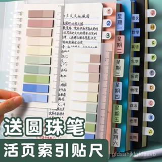 生活優選✅【3.4萬人好評】莫蘭迪便利貼索引貼PVC標簽貼學生用簡約ins小清新分類可撕標記貼 DNWF