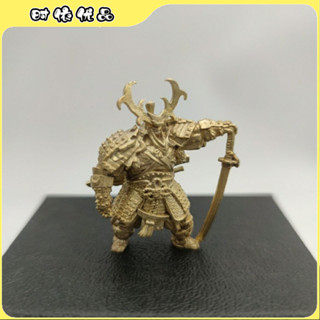 【臺灣優選】【97%好評率】黃銅 實心日本幕府將軍武士 古代兵人 模型桌麵遊戲汽車擺件 手辦