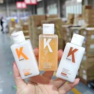 【🔥臺灣優選㊣🔥】《熱銷款》-📢--正品KONO旅行裝洗護沐套裝三件套洗髮沐浴護髮飛機酒店小瓶便攜裝