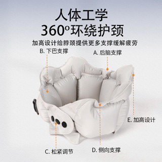 🌝臺灣出貨🌝充氣u型枕頸枕護頸枕支撐旅行枕便攜頸椎u形枕飛機枕旅行專用脖子靠枕