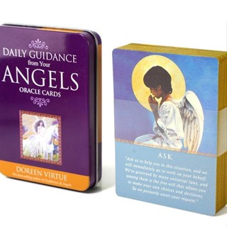 新品 Daily Guidance from your angels 守護天使指引神諭卡燙金 多趣美桌遊