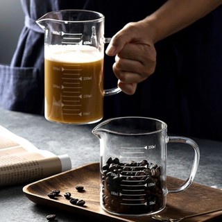 免運 玻璃刻度量杯 耐熱量杯 玻璃量杯 烘焙量杯 可微波 加熱玻璃杯 加厚玻璃刻度杯 帶把手帶蓋量杯 牛奶杯