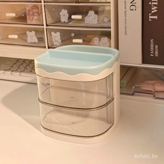 🌈臺灣出貨🌈【4006人收藏】筆筒可愛女孩收納盒辦公室小學生文旋轉具兒童桌麵辦公桌書桌女生桌麵 收納架