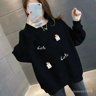 婷婷辣妹女裝店⭐ 臺灣出貨【店鋪熱銷】薄款圓領女裝秋季新款遮肚子上衣女胖妹妹200斤寬鬆顯瘦百搭長袖