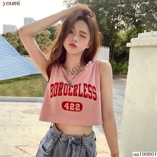 臺灣出貨🚚-美式複古日係甜辣小背心弔帶女夏季粉色內搭外穿短款寬鬆無袖上衣小可愛/背心/弔帶 柔軟舒適字母印花修身吊帶背心