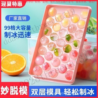 【臺灣出貨】 網紅創意製冰盒自製冰塊冰球模具圓球冰格矽膠食品級球形冰塊模具 2ESD