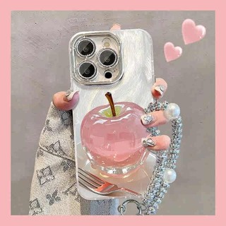 精孔 羽紗 水晶 蘋果 支架 手鍊手機殼 適用iphone16 15 14 pro max 13 12 11保護殼