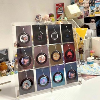 幸運星☆桌面展示 卡片收納 收藏亞克力奧特曼卡磚收藏透明卡槽桌面立式臺卡凹槽展示架明星卡片框