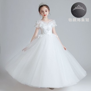 【公主風】女童公主裙小女孩禮服蓬蓬生日高階婚紗主持人花童兒童鋼琴演出服