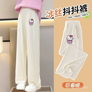 🎀限時特賣🎀【店鋪熱銷】女童夏裝冰絲闊腿褲2025新款中小童直筒女孩防蚊兒童褲子夏季長褲