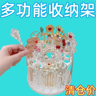 桃園出貨🔥【1.9萬人收藏】多功能乳白色多孔插筆架化妝刷收納筒學生桌麵雜物收納架塑膠筆筒 1YQD