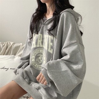 Tianx✨連帽衛衣女設計感外套拉鏈開衫春秋冬季薄款寬鬆bf慵懶風加絨大碼