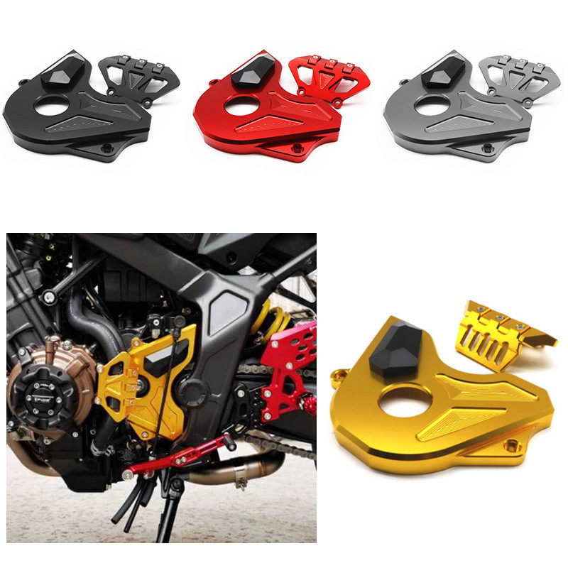 🛵適用於本田CB650R/F/CBR650F改裝件前齒前輪鏈條裝飾蓋保護防摔蓋