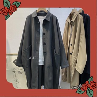 臺灣出貨💥免運S-3XL 大尺碼外套 工裝外套女 韓版風衣 寬鬆休閒風衣 氣質中長款大衣 外套女 3P89_aur_9