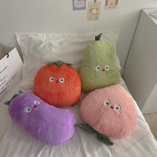 💕壹灣出貨+發票💕ins 柿子公仔 水果蔬菜抱枕 毛絨玩偶 茄子桃子 睡覺抱枕 靠墊 生日禮物 女生 坐墊 抱枕娃娃