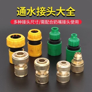 通水接頭3分4分5分6分銅快速接頭洗車刷車水槍塑膠軟管水管園藝配件 【青禾盛匯鋪】