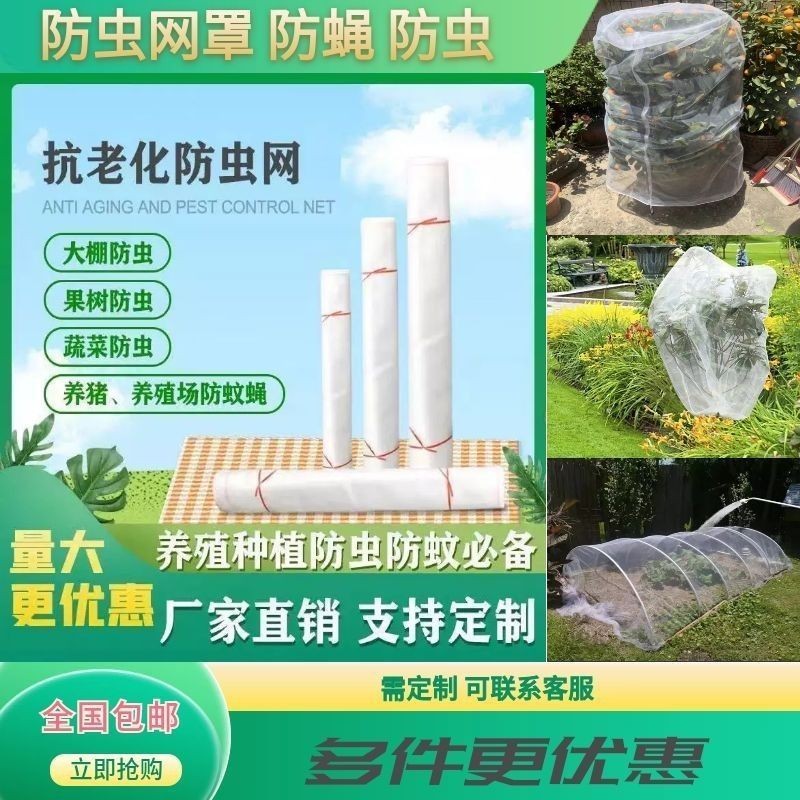 【臺灣出貨】【耐用三年】防蟲網防鳥網防蚊紗網蔬菜防蠅網晾曬網果園養殖網防護罩蓮霧罩