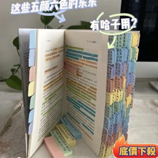 『新品來襲』莫蘭迪標簽紙質索引貼透明標簽便簽貼紙活頁本目錄分類貼記號標記