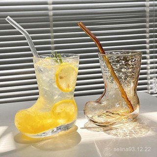 💥今日下殺價💥 ins風 網紅創意 靴子 玻璃杯 透明 個性 果汁 飲料 啤酒杯 潮流 咖啡 冷飲杯