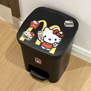 ❤️桃園出貨 現時特賣✨【大容量腳踏】Hello Kitty垃圾桶|可愛家用衛生間大容量腳踏帶蓋高顏值收納桶