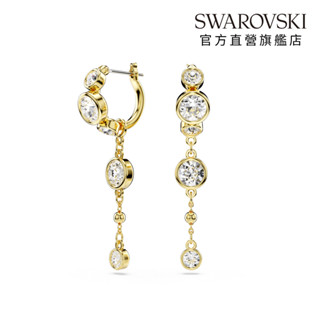 【施華洛世奇SWAROVSKI】Imber 水滴形耳環 圓形切割 白色 多種金屬潤飾 水晶 生日禮物 官方直營