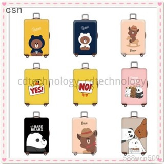 csn💗加厚 彈力 耐磨 行李箱套 行李箱保護套 卡通可愛 3D 布朗熊 小熊 拉桿箱保護套 旅行箱保護套 防刮 旅行