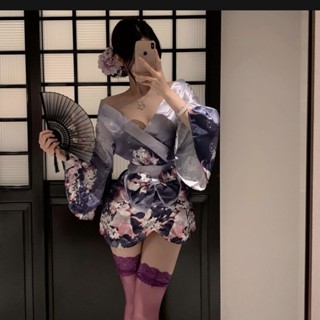 💎日係櫻花和服紫色禦姐純慾誘惑睡衣