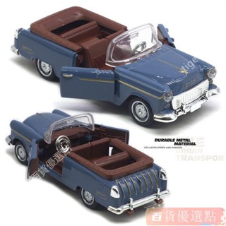 1：32凱迪拉剋敞篷車 複古車 老爺車 玩具車 小汽車 聲光迴力車 可開門 汽車模型 閤金車模 模擬汽車 收藏擺件