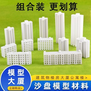 【拼全蝦皮最低價】 diy手工沙盤建築模擬模型迷你高樓大廈模型立體模型大廈花園成品