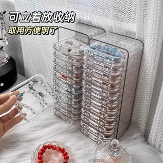 桃園發貨🔥✾佛珠收納袋✾免運 水晶 文玩 手串手鍊桌面收納盒首飾項鍊飾品防塵透明桌面整理飾品盒