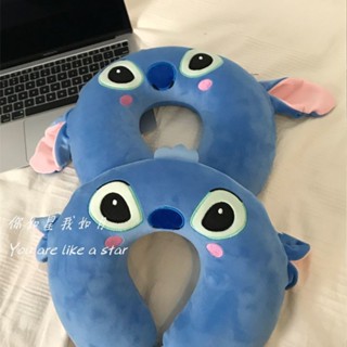可愛史迪仔u型枕記憶棉可拆洗午睡枕ins學生旅行靠枕便攜護頸枕頭